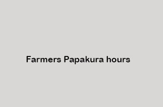 Farmers Papakura hours