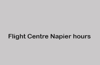 Flight Centre Napier hours